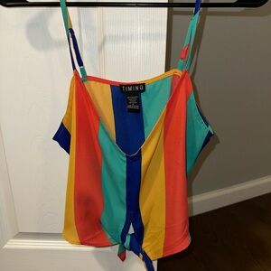 Timing Colorful Striped Tank Top